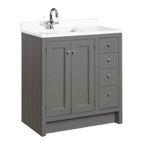 Roper Rhodes Hampton Pewter 800 Vanity Unit and Underslung Basin