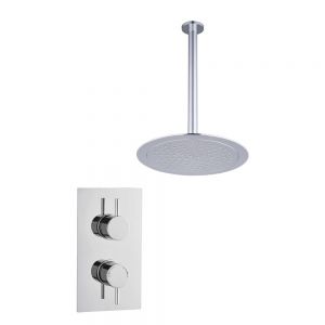 Hartland Round Thermostatic Single Outlet Ceiling Mounted Shower Kit