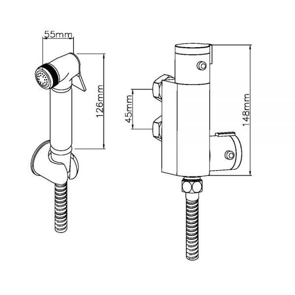 Hartland Round Thermostatic Douche Bidet Kit #2