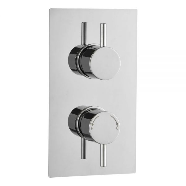 Hartland Round Dual Outlet Thermostatic Shower Valve