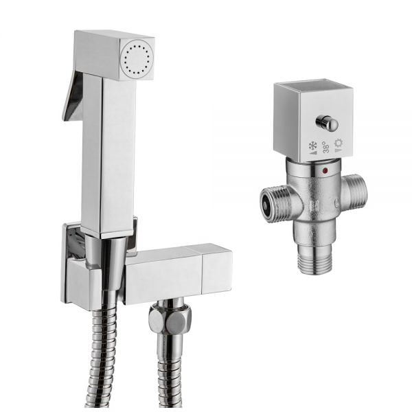 Hartland Square Thermostatic Douche Bidet Kit with Valve