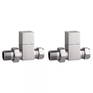 Hartland Chrome Straight Manual Square Radiator Valves