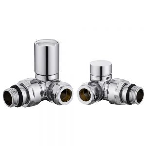 Hartland Chrome Corner Manual Round Radiator Valves