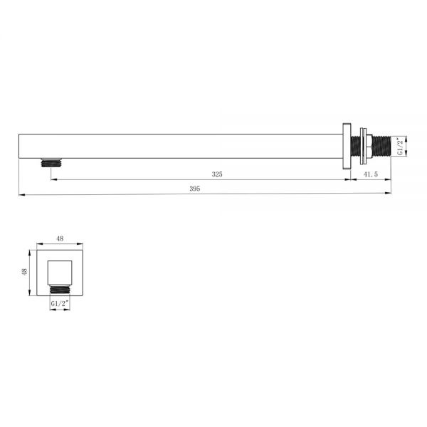 Hartland Square Wall Mounted Shower Arm #2