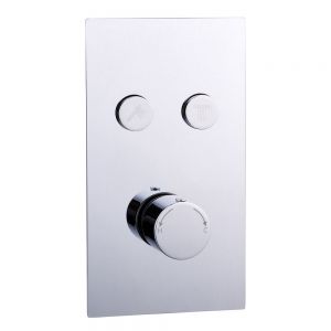 Hartland Round Dual Outlet Push Button Thermostatic Shower Valve