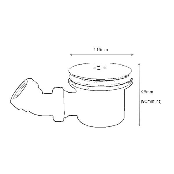 Hartland 90mm High Flow Shower Waste #2