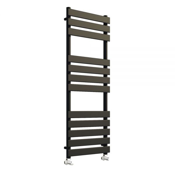 Hartland Queenstown 1200 x 450mm Matt Black Designer Towel Radiator