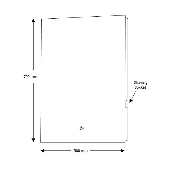 Hartland Niall 500 x 700 LED Bathroom Mirror #2