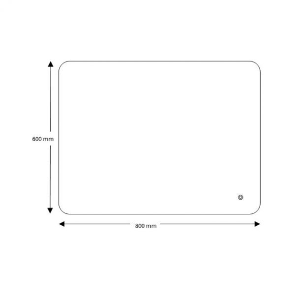 Hartland Bea 800 x 600 Backlit LED Bathroom Mirror #2