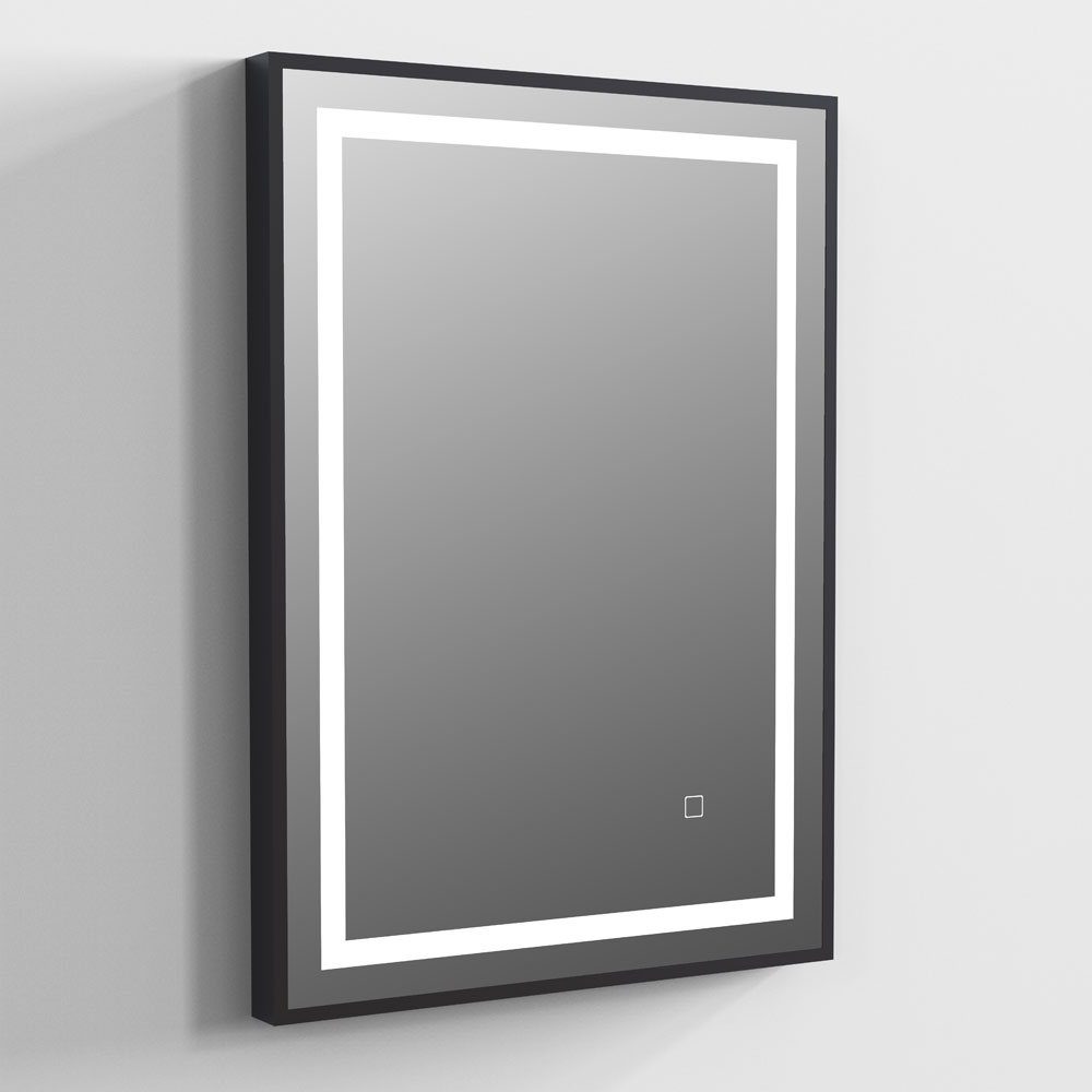 Hartland Darcy 500 X 700 Black Frame, Black Bathroom Mirror