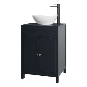 Hartland Turin 600 Shadow Grey Floor Standing Vanity Unit and Counter Top Basin