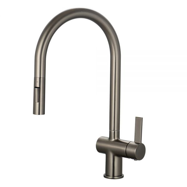 Hartland Mayhill Gunmetal Single Lever Pull Out Kitchen Mixer Tap