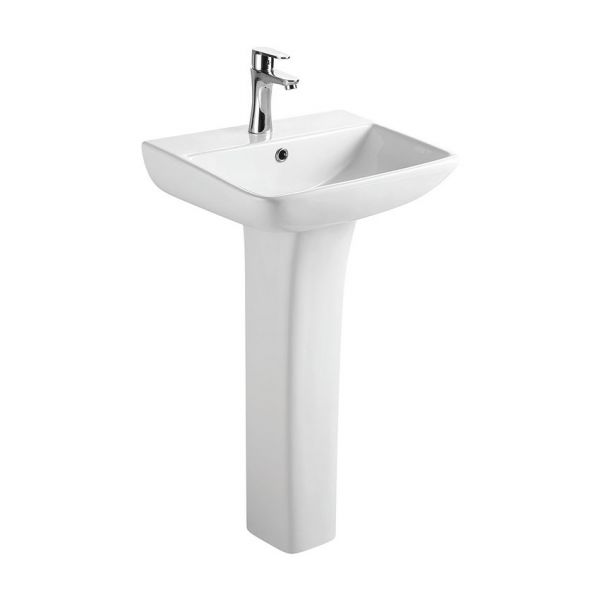 Hartland Seina 500mm 1 Tap Hole Basin and Pedestal