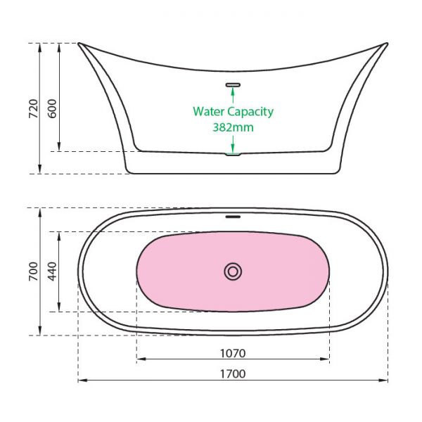 Charlotte Edwards Harrow White 1700 Freestanding Bath #2