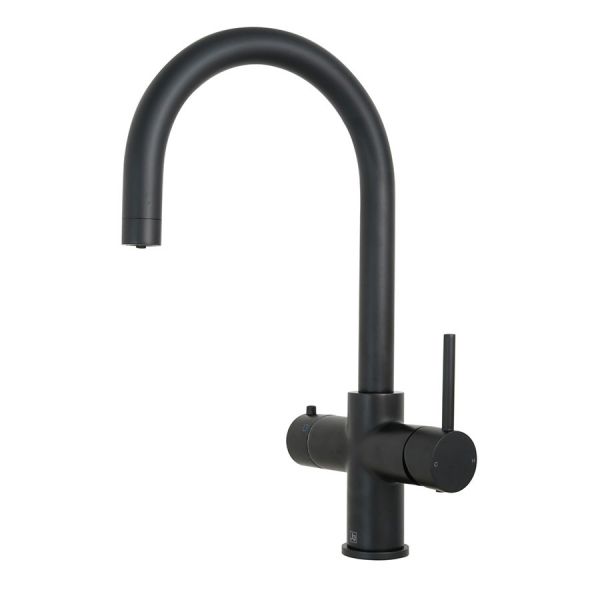 JTP Matt Black 4 in 1 Boiling Hot and Filtered Cold Water Kitchen Mixer Tap and Tank