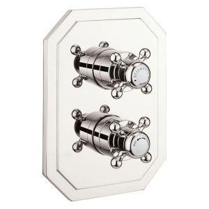 Crosswater Belgravia Crossbox Nickel Two Outlet Thermostatic Shower Valve