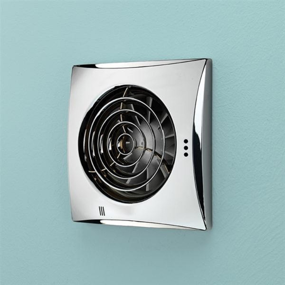 HIB Hush Chrome Timer and Humidity Sensor Wall Mounted Fan 33200 - 33200
