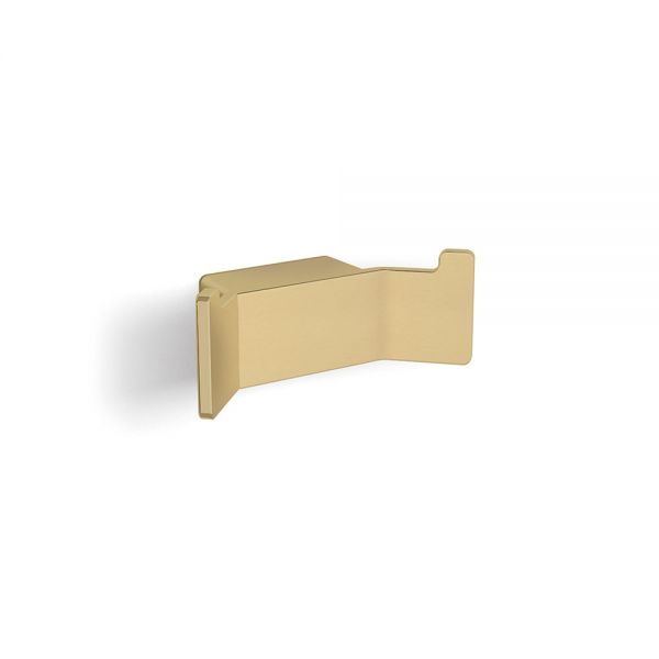 HIB Atto Brushed Brass Double Robe Hook