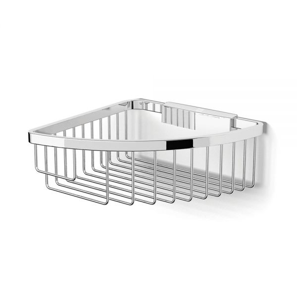 HIB Chrome Corner Wired Shower Basket 190mm