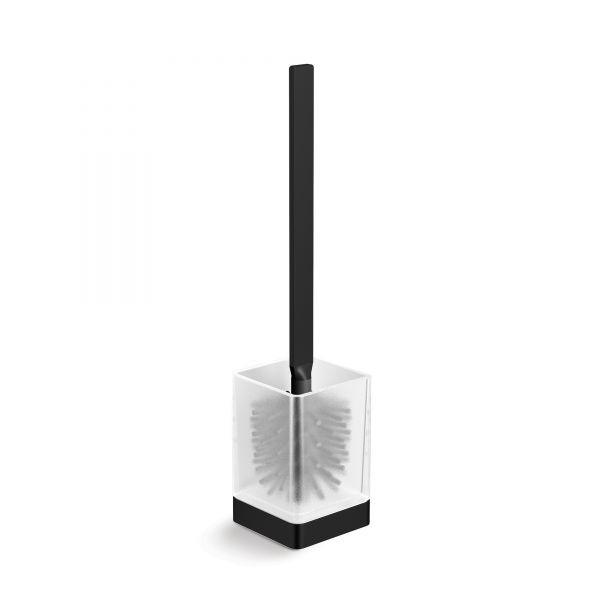 HIB Atto Black Freestanding Toilet Brush Set