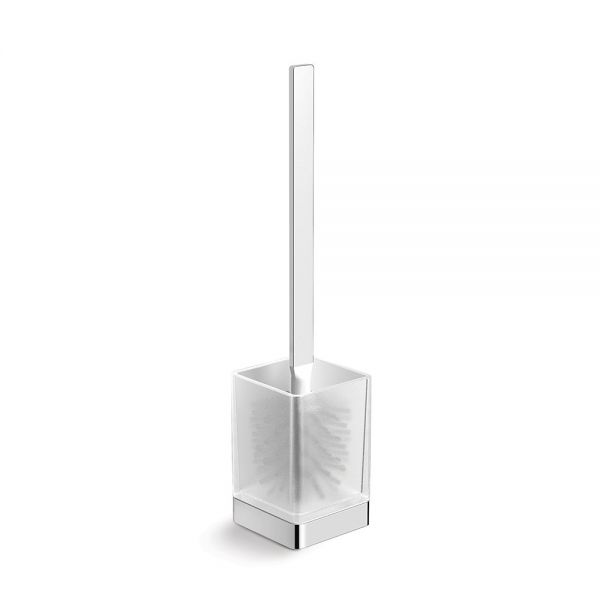 hib. Chrome Freestanding Square Toilet Brush Set