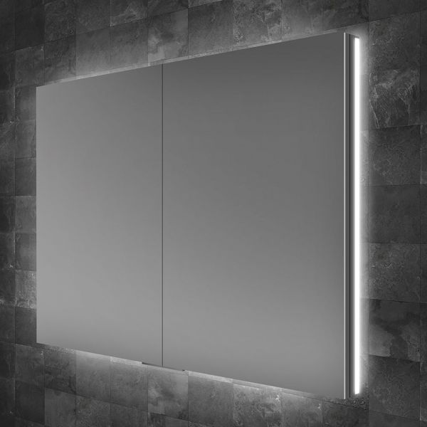 HIB Atrium 60 Semi Recessed LED Double Door Bathroom Cabinet