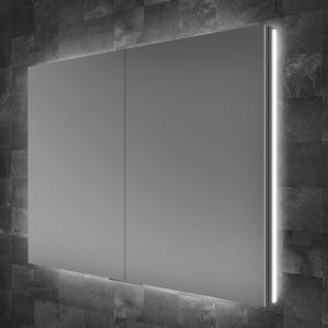 HIB Atrium 60 Semi Recessed LED Double Door Bathroom Cabinet