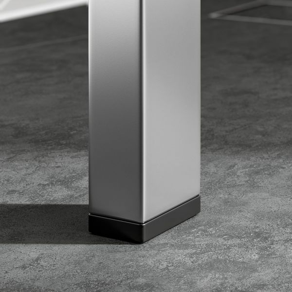hib. White Folding Shower Seat with Support Leg #2