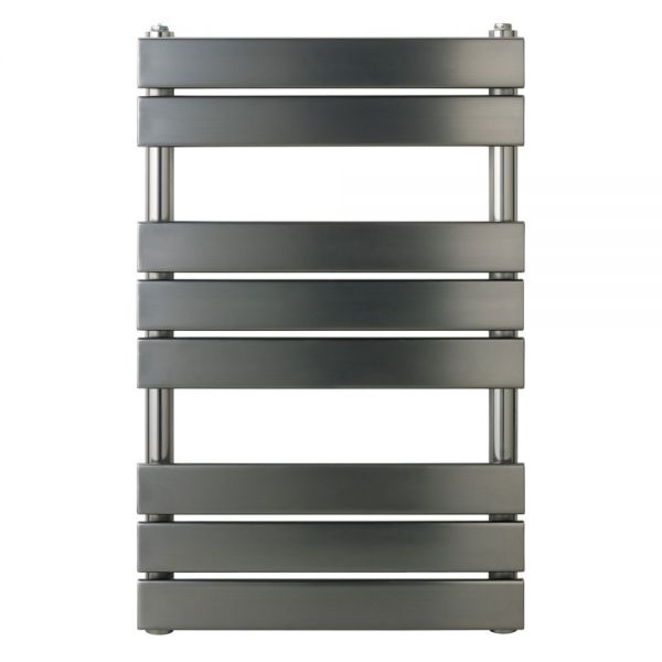 JTP HIX 800 x 500 Brushed Black Designer Towel Rail