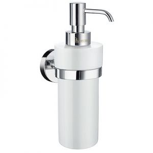 Smedbo Home Porcelain Soap Dispenser with Chrome Holder HK369P