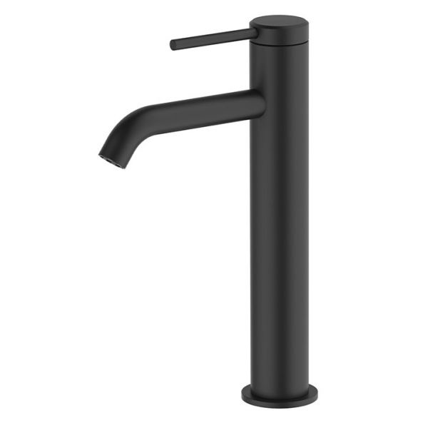 Britton Hoxton Matt Black Tall Mono Basin Mixer Tap