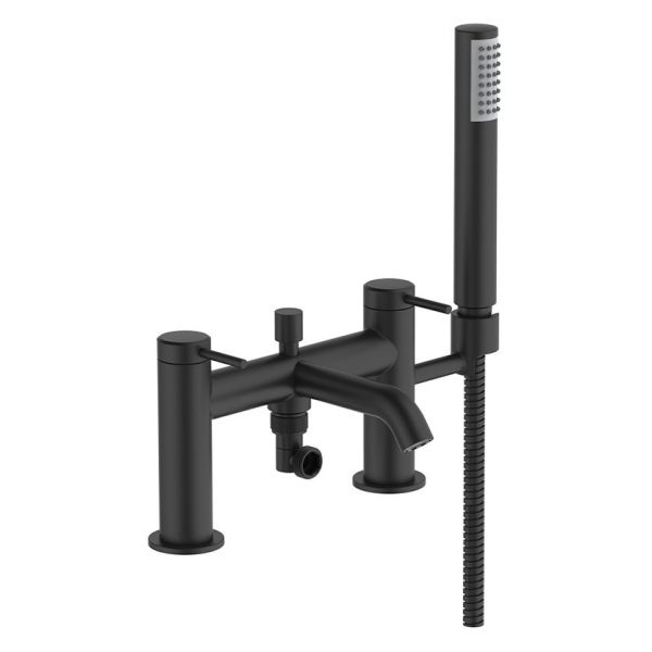 Britton Hoxton Matt Black Bath Shower Mixer Tap HOX008MB