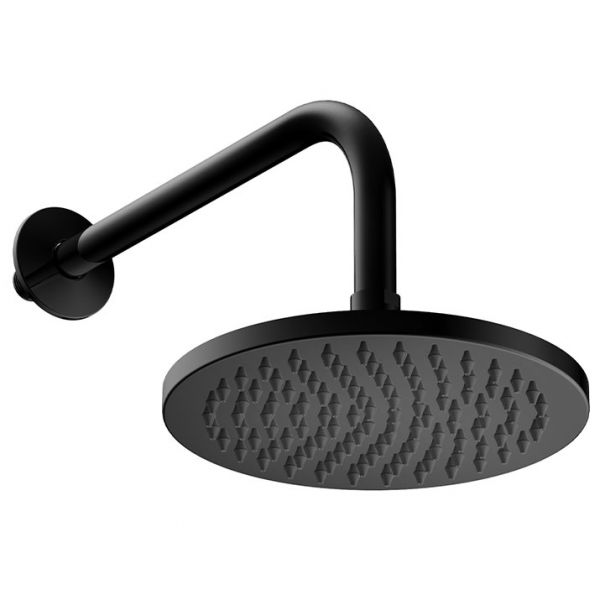 Britton Hoxton Matt black Shower Head and Arm HOX012MB