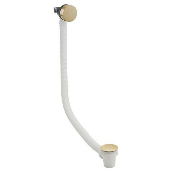 Britton Hoxton Brushed Brass Overflow Bath Filler With Click Clack Waste