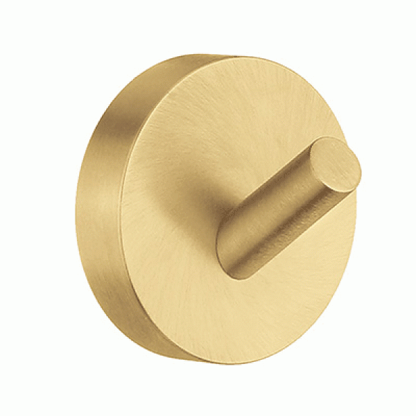 Smedbo Home Bathroom Robe Hook Brushed Brass HV355