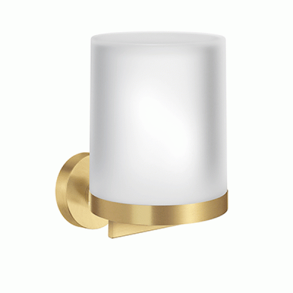 Smedbo Home Glass Soap Dispenser with Brushed Brass Holder HV361