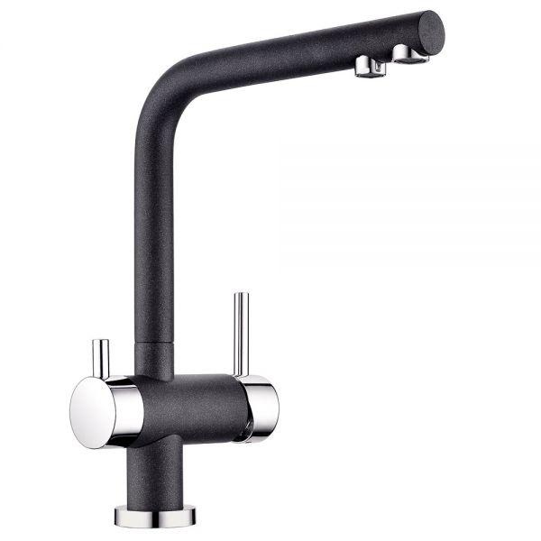 Clearwater Hydra Chrome Nero Filtered Water Monobloc Kitchen Sink Mixer Tap