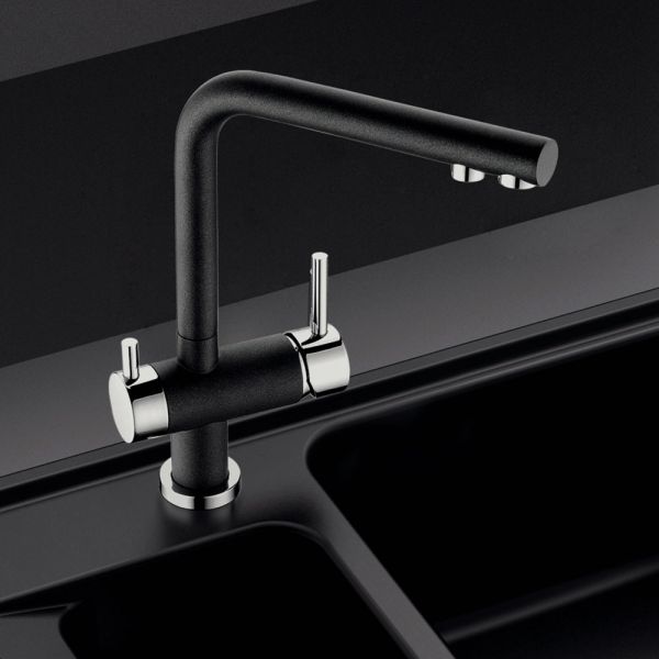 Clearwater Hydra Chrome Nero Filtered Water Monobloc Kitchen Sink Mixer Tap #2