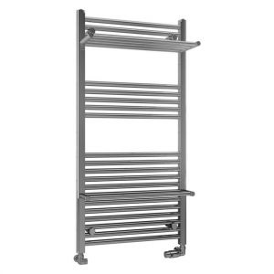 Eastbrook Haddenham 1200 x 600 Straight Chrome Towel Rail with Heated Shelves