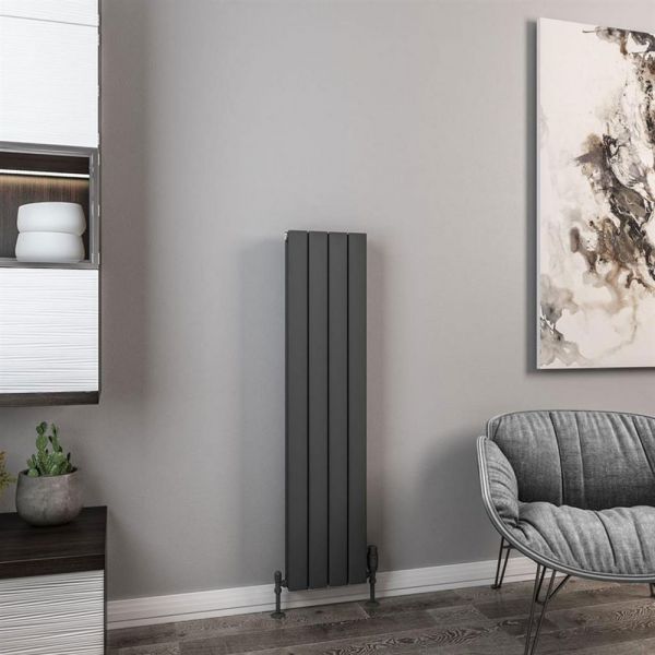 Eastbrook Hadleigh 1200 x 275 Matt Anthracite Aluminium Designer Radiator #2