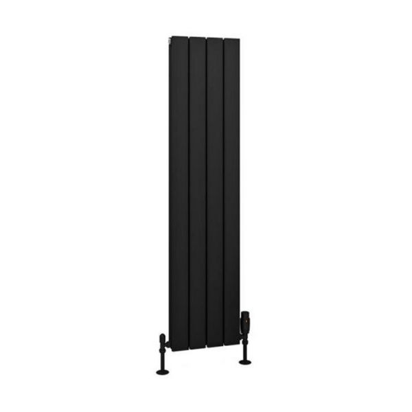 Eastbrook Hadleigh 1200 x 275 Matt Black Aluminium Designer Radiator