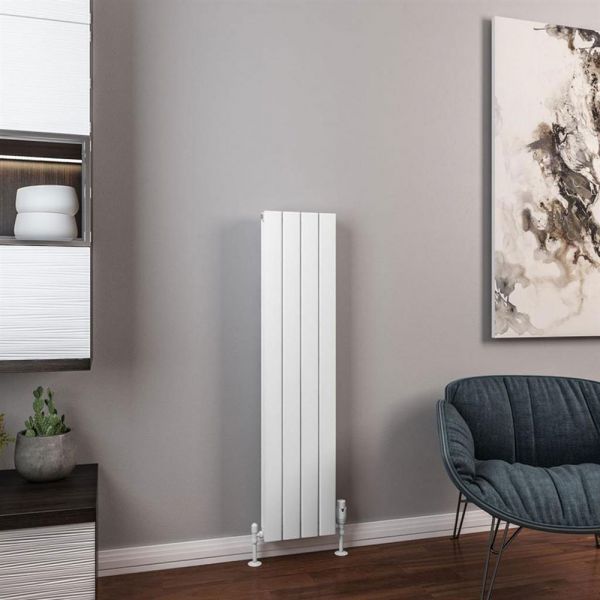 Eastbrook Hadleigh 1200 x 275 Matt White Aluminium Designer Radiator #2