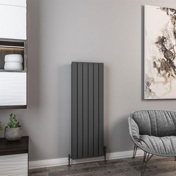 Eastbrook Hadleigh 1200 x 415 Matt Anthracite Aluminium Designer Radiator #2
