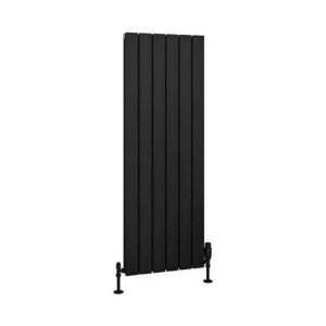 Eastbrook Hadleigh 1200 x 415 Matt Black Aluminium Designer Radiator
