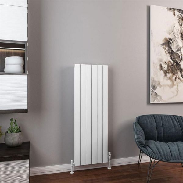 Eastbrook Hadleigh 1200 x 415 Matt White Aluminium Designer Radiator #2