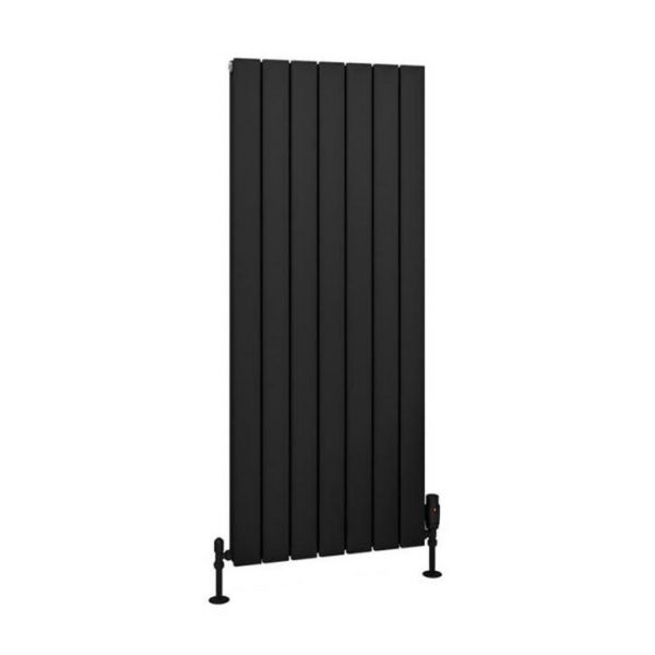 Eastbrook Hadleigh 1200 x 485 Matt Black Aluminium Designer Radiator