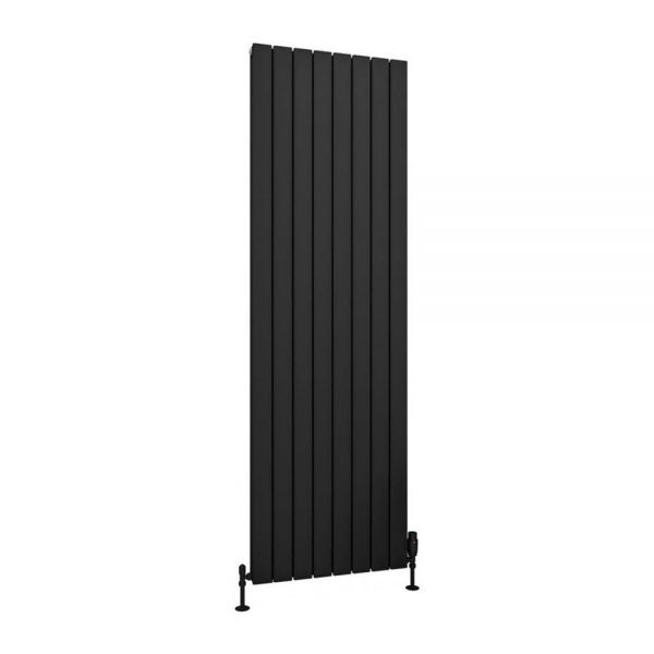 Eastbrook Hadleigh 1800 x 555 Matt Black Aluminium Designer Radiator