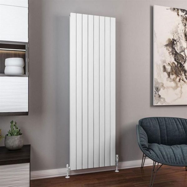 Eastbrook Hadleigh 1800 x 555 Matt White Aluminium Designer Radiator #2