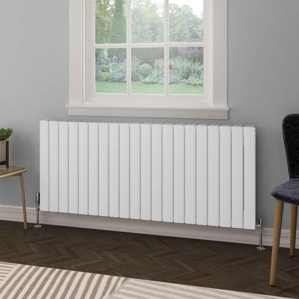 Eastbrook Hadleigh 600 x 1395 Matt White Aluminium Designer Radiator #2