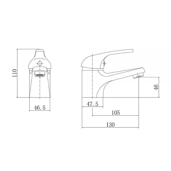 Hartland Essential Chrome Mono Basin Mixer Tap with Click Clack Waste #2